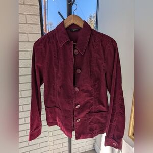 Eddie Bauer Burgundy Corduroy Jacket Shell